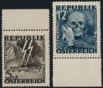 ANK (13) und (14) "Blitz-Totenmaske" nicht verausgabte Randstücke